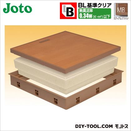 城東テクノ 高気密床下点検口 600×600×77.5mm ミディアムブラウン SPF-R60F12-BL3-MB 1個