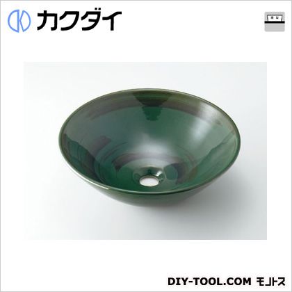 カクダイ 丸型手洗器 青竹 493-046-GR 1点