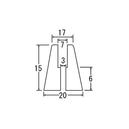 クマモト 戸当ゴム 15mm 茶 D-187-15