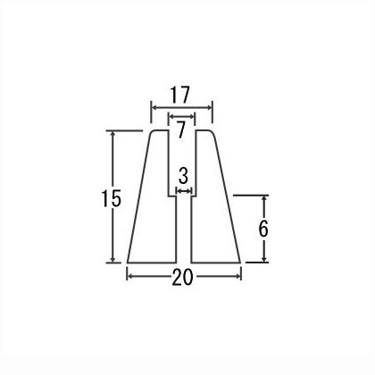 PLUS 戸当ゴム 白 15mm D-187-15