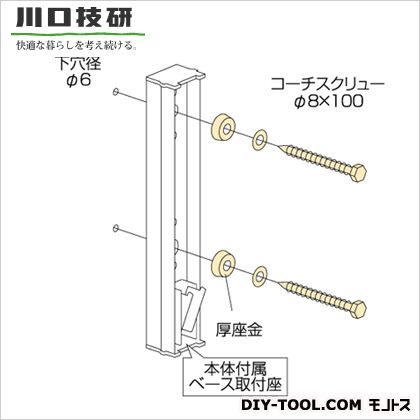 川口技研 ホスクリーン取付パーツ ステンレス生地 HP-6G 1袋