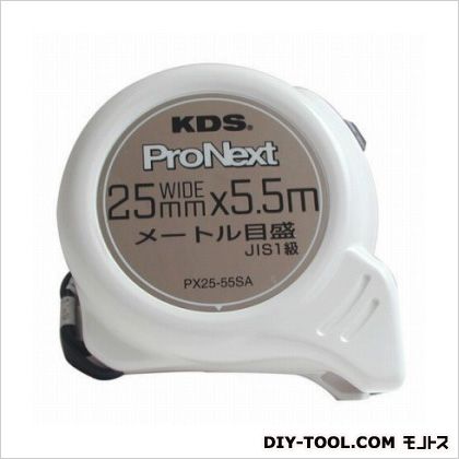 ムラテックKDS ProNextコンベックス 25mm巾5.5m 白 PX25-55SA