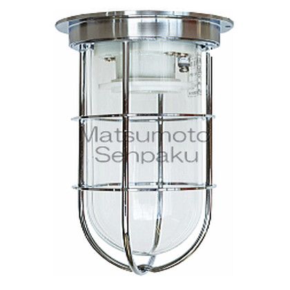 松本船舶 マリンランプ デッキライトシリーズ 1号デッキ ランプ無モデル シルバー 幅113mm高180mm 1-DK-S