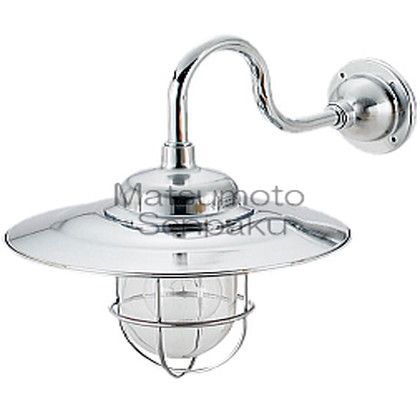 松本船舶 マリンランプ ポーチライトシリーズ R1S号アクアライト LEDランプ装着モデル シルバー 幅349mm高294mm R1S-AQ-S