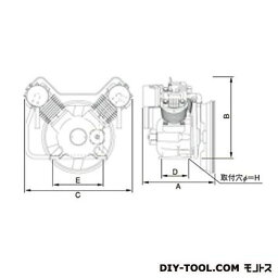 明治機械製作所 オイルフリー圧縮機本体 幅×奥行:700×455mm BFOU-55