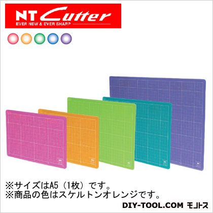 NTカッター カッティングマット カッターマット A5サイズ スケルトンオレンジ CM-22i（O） 1枚