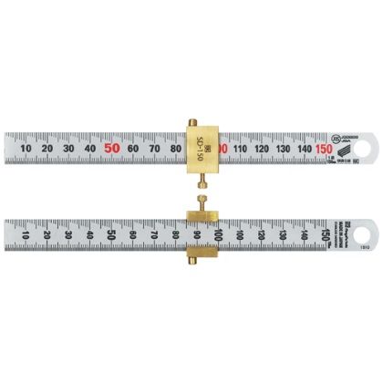 新潟精機 スケール快段目盛ディップス付 全長175mm×全幅32mm×厚さ5mm シルバー SV-1