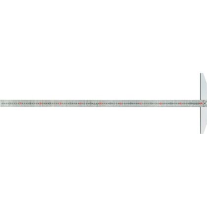 SK T型定規快段目盛 全長1300mm×全幅300mm×厚さ16mm シルバー TT-1000KD