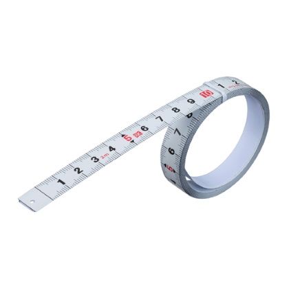 新潟精機 貼れるメジャー快段目盛 全長2060mm×全幅13mm×厚さ0.3mm(テープ含) 白 PM-1320KD 1