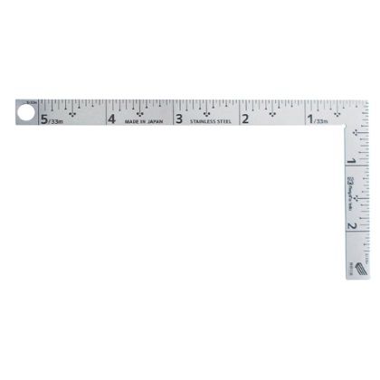 SK カーペンターミニ快段目盛 全長83mm×全幅162mm×厚さ1.2mm シルバー CM-5SKD