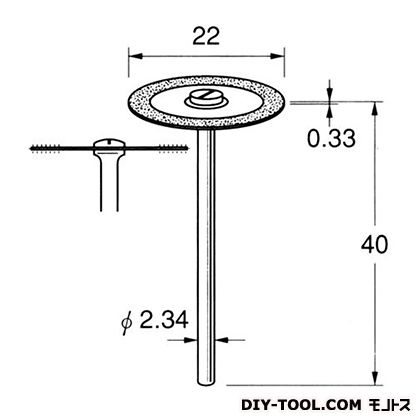 日本精密機械工作 電着DIAディスク 先端径:22粒度:#150 D9323