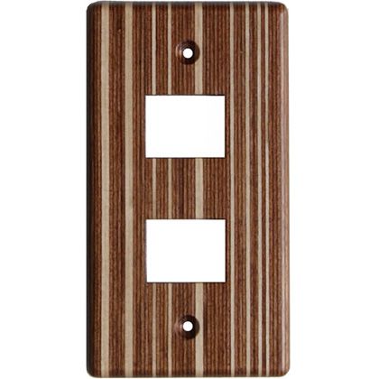内外 フィンランドバーチスイッチプレート2穴 チョコレート KV-FC-SW-002 1