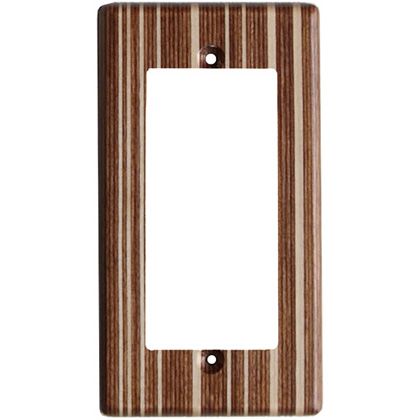 内外 フィンランドバーチスイッチプレート4穴 チョコレート KV-FC-SW-004 1