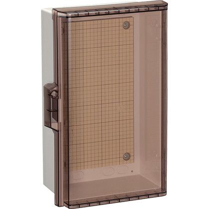 日東工業 プラボックス透明扉付(汎用タイプ) ホワイトグレー 長さ:30cm高さ:50cm幅:18cm P18-35CA