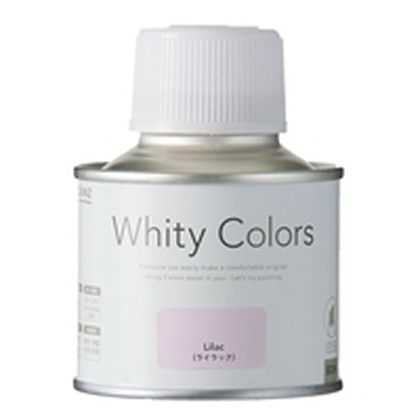 カインズ ホワイティカラーズ 刷毛付き ライラック 80ML ペンキ 防臭水性タイプ 光沢つや...