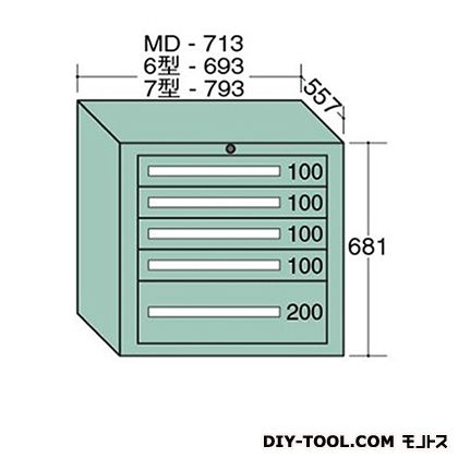 大阪製罐 スタンダードキャビネット 幅×奥行×高さ:793×557×681mm 7-607