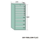 大阪製罐 ライゼットキャビネット 幅×奥行×高さ:473×485×1061mm Lグレー LZ1064L(4)