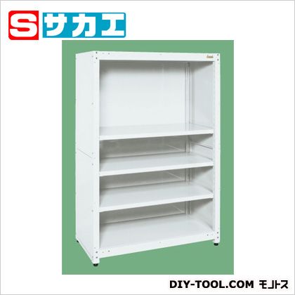 サカエ スチールラック(3方パネル付) パールホワイト SLN1255TW【2506DFD_5】