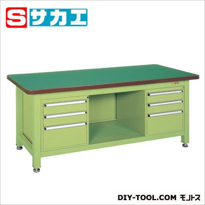 サカエ 超重量作業台Wタイプ(キャビネットW-3N×2個付) WF83F3B