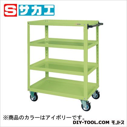 サカエ スーパーワゴン(ゴム車) アイボリー EGR200LI 1【2506DFD_5】