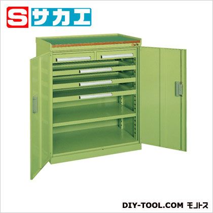特徴 大切な工具の保管に最適 ●外寸：W887×D520×H1040mm ●カラー：サカエグリーン ●質量：71kg ●天板：有 分類：工具保管 メーカー型番：K-101 完成品 K101
