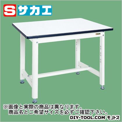 サカエ 中量作業台・扇形支柱(パールホワイト) ホワイト KF49W【2506DFD_5】