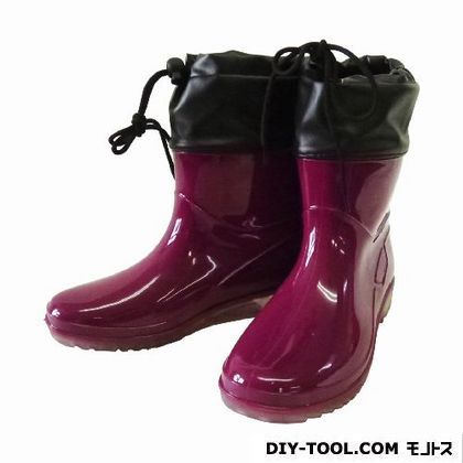 シンセイ 婦人PVCお手軽ブーツ ワイン S(22.0~22.5cm) WINE SS-0189