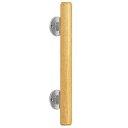 シロクマ ミニ手摺直受 300mm シルバー/Lオーク BR-501 1