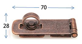 ストロング金属 ストロングステンレス掛金銅メッキ仕様 70mm アンティーク銅 NF-FC-SU-AC-70