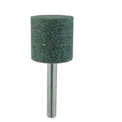 サンフレックス 非鉄用軸付砥石 GC円筒型 25×25×6mm グリーン No.3754PB 6本