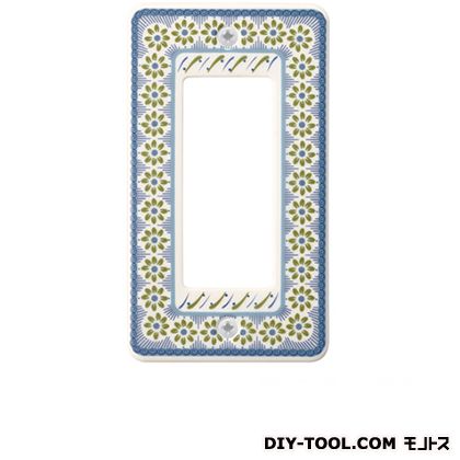 スガツネ ポタリーポーリッシュシリーズスイッチ・コンセントプレート グリーンフラワー PXP-PP01-GF(2..