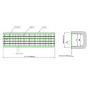 中部コーポレーション グレーチング U字溝用 歩道用 並目 単位(mm)グレーチング寸法:993(b)x171(w)x19(h)、製品長さ:225、アングル寸法:L30x30x3 CU-P19-18