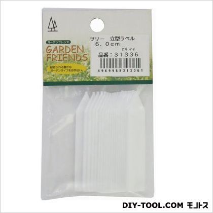 GARDEN FRIENDS 立型ラベル 6.0cm 20枚