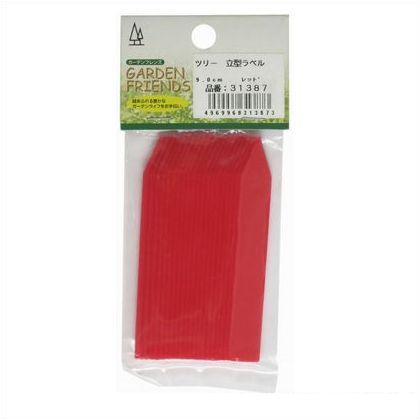 GARDEN FRIENDS 立型ラベル 9.0cm レッド 20枚