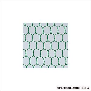 吉田隆 ビニール亀甲金網 グリーン 巾×長さ:910mm×30m #20×13mm目