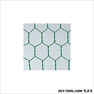 吉田隆 ビニール亀甲金網 巾×長さ:910mm×30m グリーン #18×26mm目 1