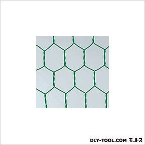 吉田隆 ビニール亀甲金網 グリーン 巾×長さ:910mm×30m #18×26mm目