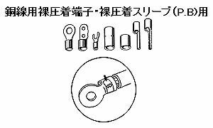 エビ 裸圧着端子用圧着工具使用範囲1.25・2・5.5・8 AK15A