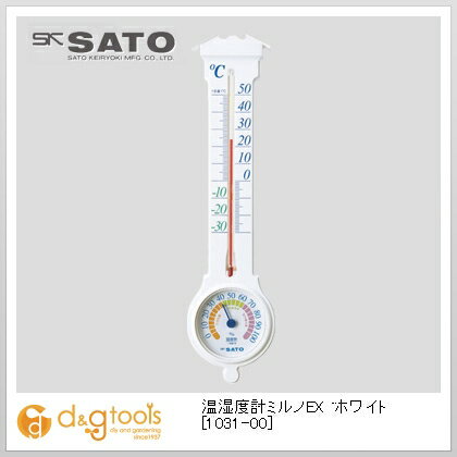 SATO 温湿度計ミルノEXホワイト 1031-00