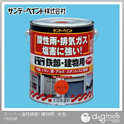 Coating, Repair, Various Materials - サンデーペイント スーパー油性 鉄部・建物用 1.6L 水色 1点