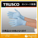 トラスコ 使い捨て極薄手袋ニトリル製粉無しLブルー TGL726NL 100 枚