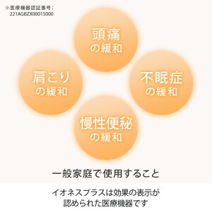 イオネスプラスは効果の表示が認められた医療機器です