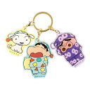 クレヨンしんちゃん3チャームキーホルダー みんなでパジャマ