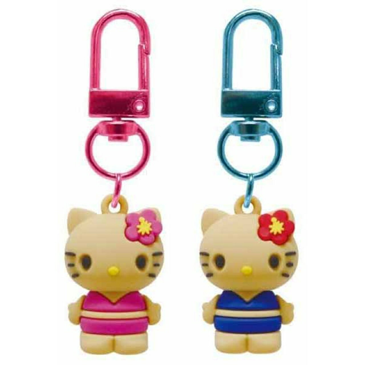 乐天商城 - 【ロット販売】 【6入】 ハローキティPVCペアキーホルダー日焼けA