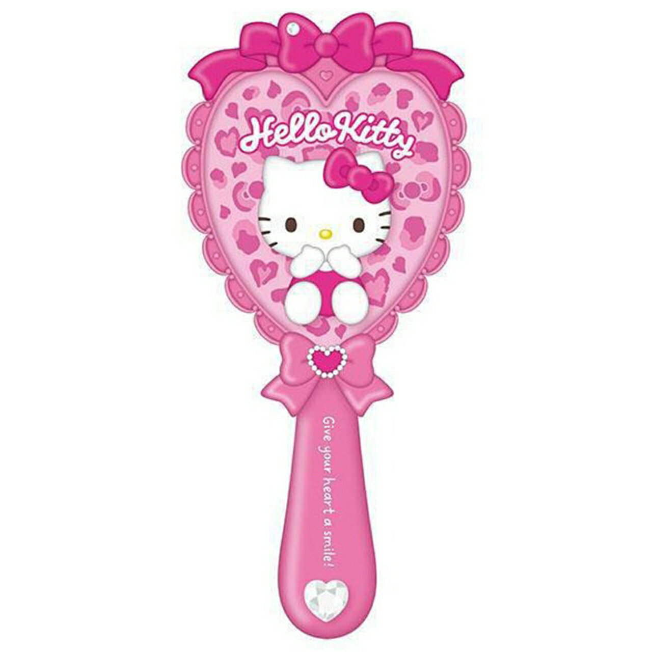 ハローキティヘアブラシヒョウ柄/ピンク