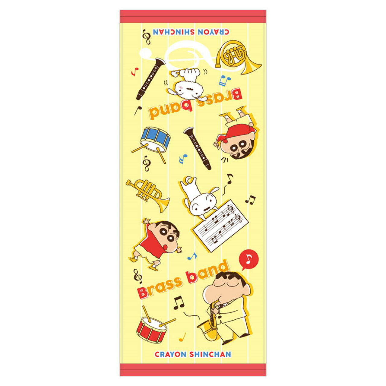 クレヨンしんちゃん部活フェイスタオル 吹奏楽部