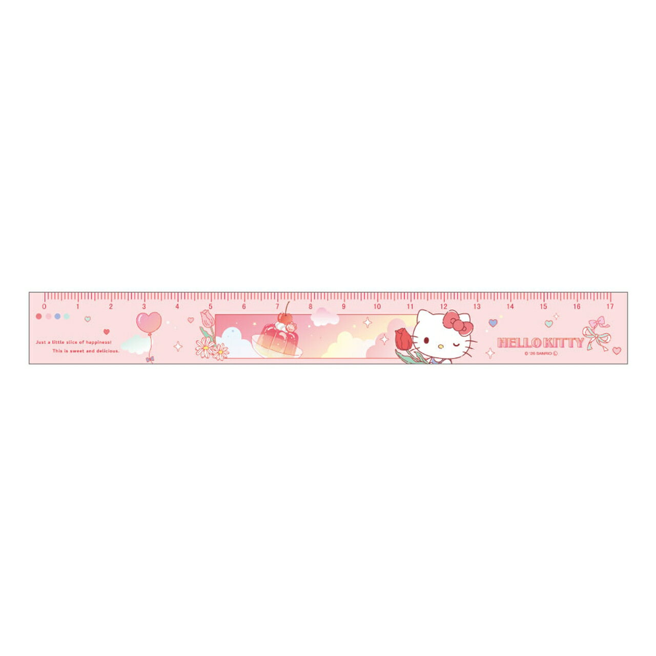 樂天商城 - サンリオ17cmスリム定規 ジグリーゼリー/ハローキティ