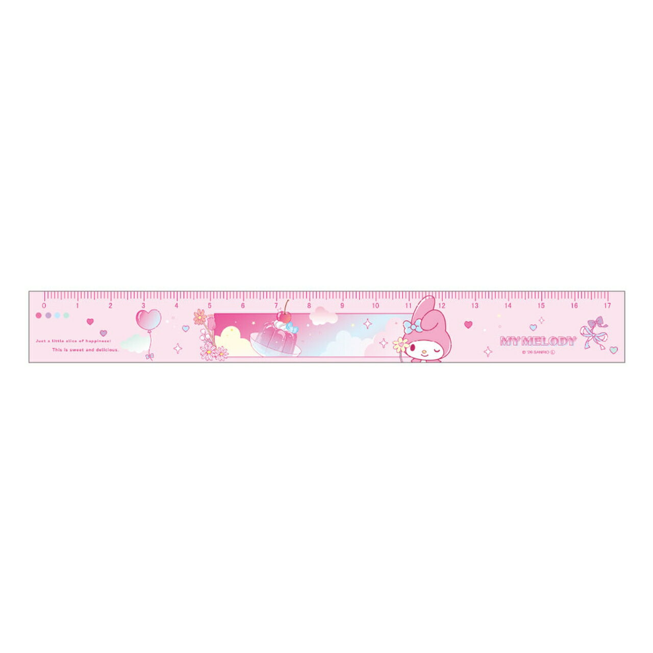 乐天商城 - サンリオ17cmスリム定規 ジグリーゼリー/マイメロディ