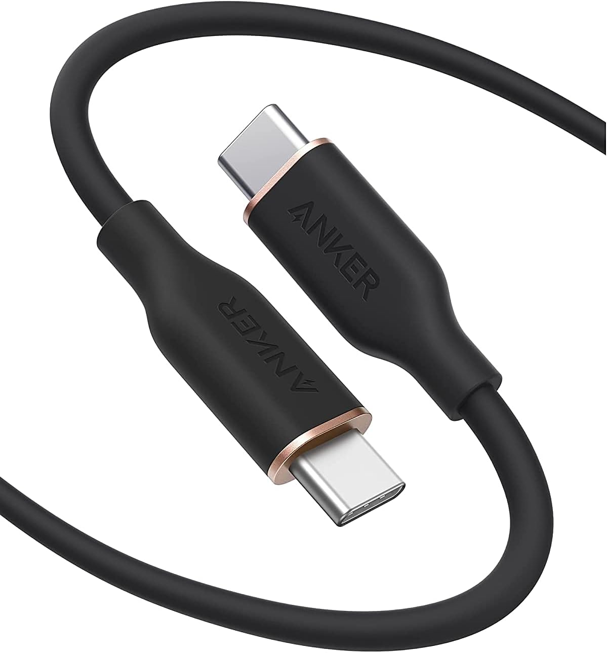 Anker アンカー PowerLine 3 Flow USB-C USB-Cケーブル 1.8m A8553011 ミッドナイトブラック