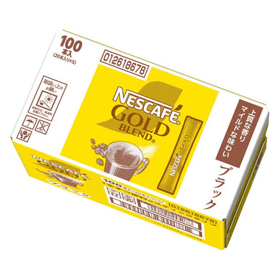 Rakuten - Nescafe ネスカフェ ゴールドブレンド スティック ブラック 1ケース 100本入(20本×5箱) インスタントコーヒー